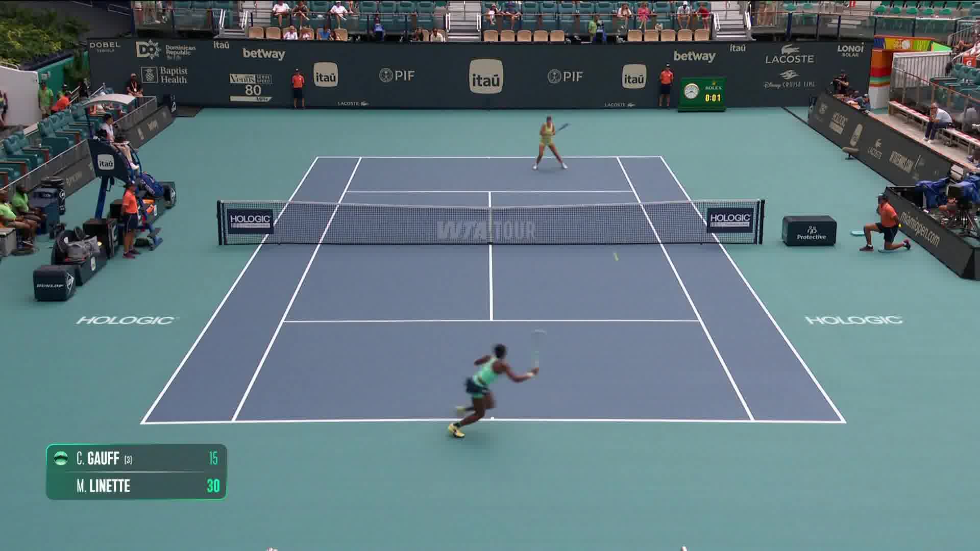 HL | WTA1000 Miami 4T - Gauff vs Linette