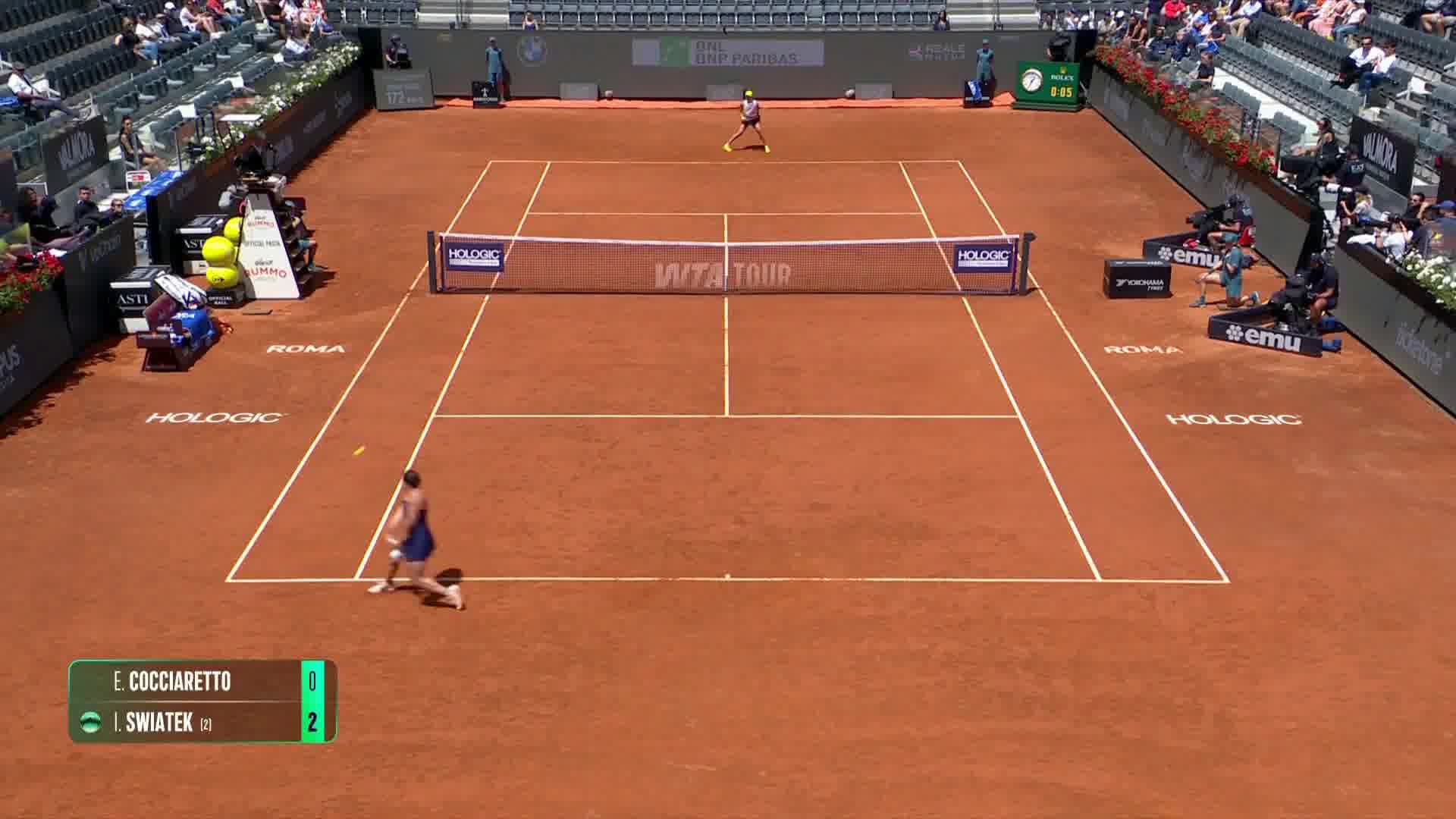 HL | WTA1000 Roma 2T - Cocciaretto vs Swiatek