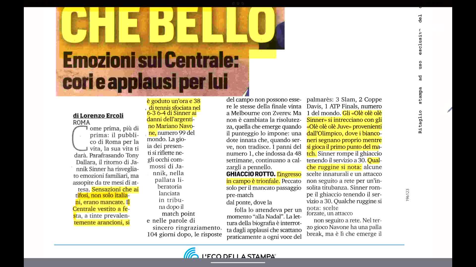Hawk Eye 11 maggio