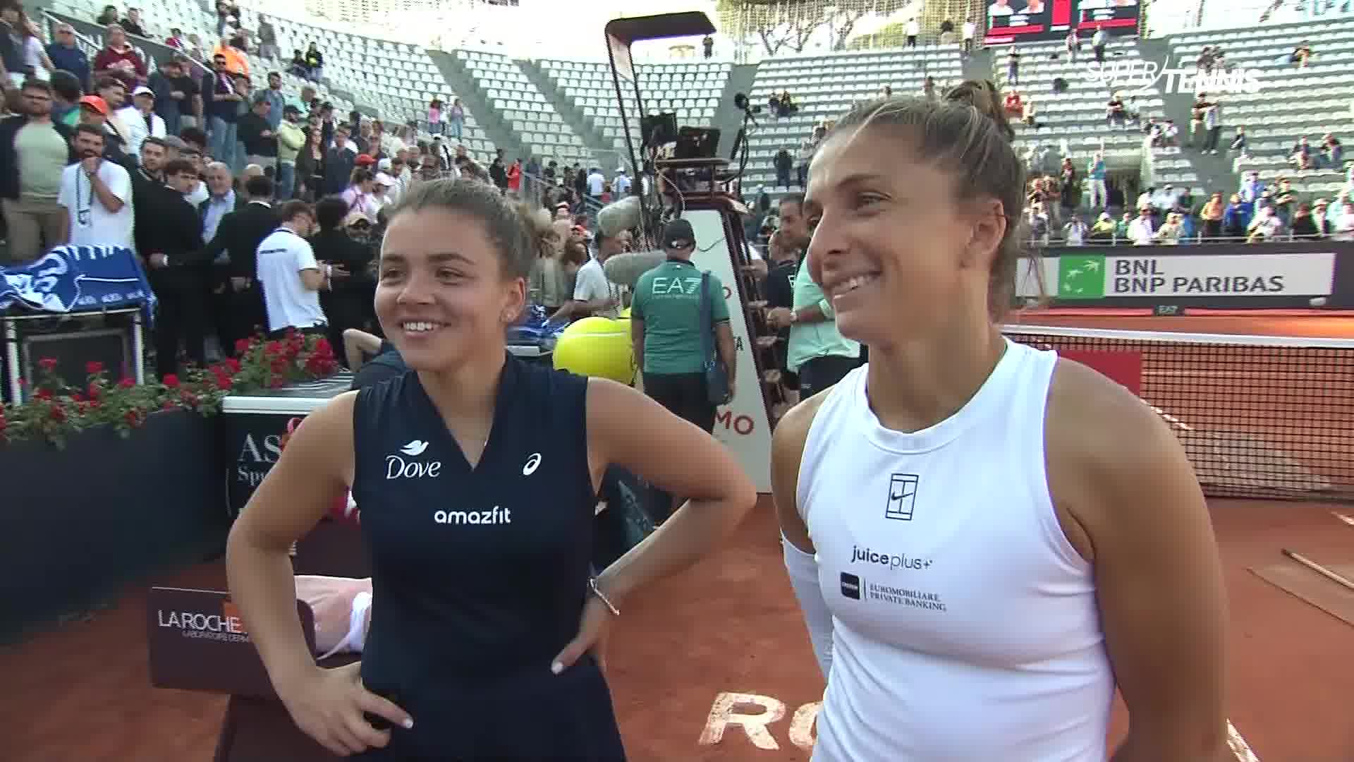 Errani e Paolini a SuperTennis: "Far bene a Roma è speciale"
