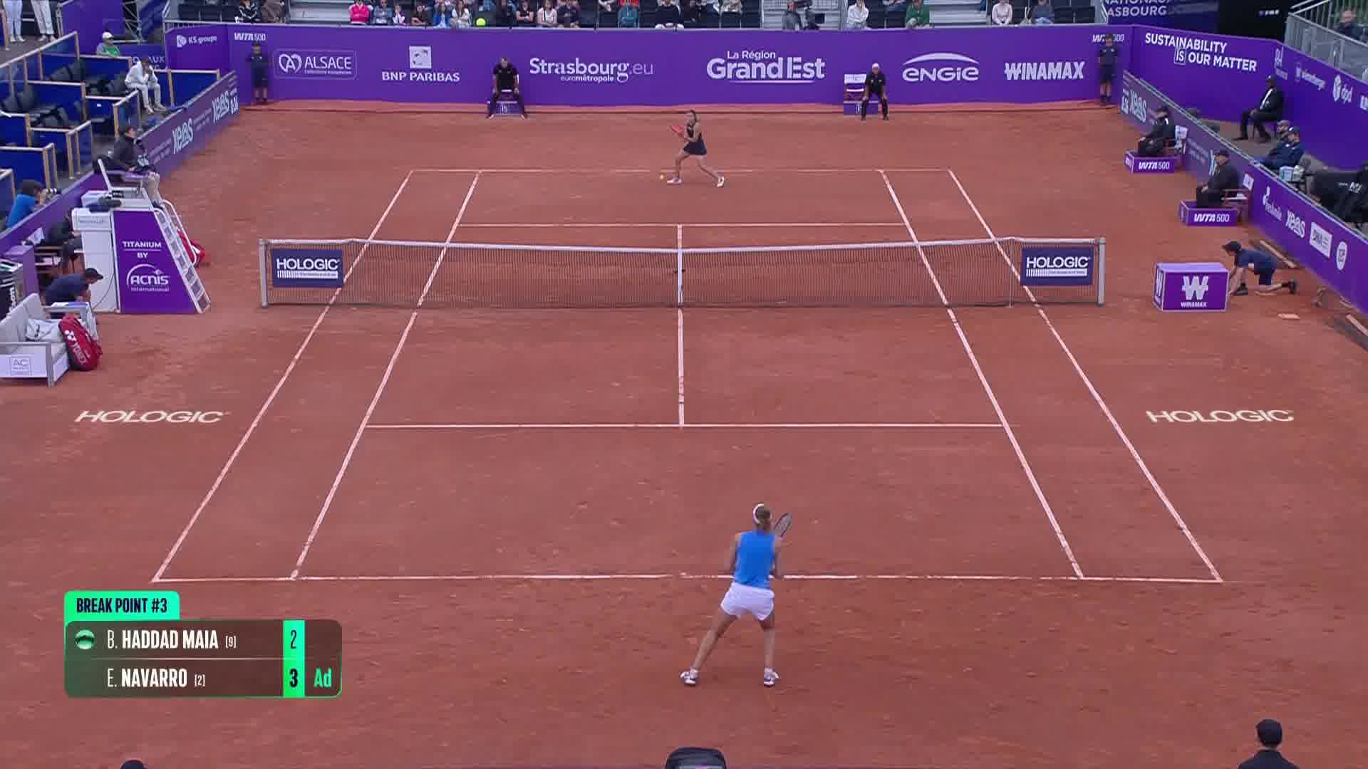 HL | WTA500 Strasburgo QF - Haddad Maia vs Navarro