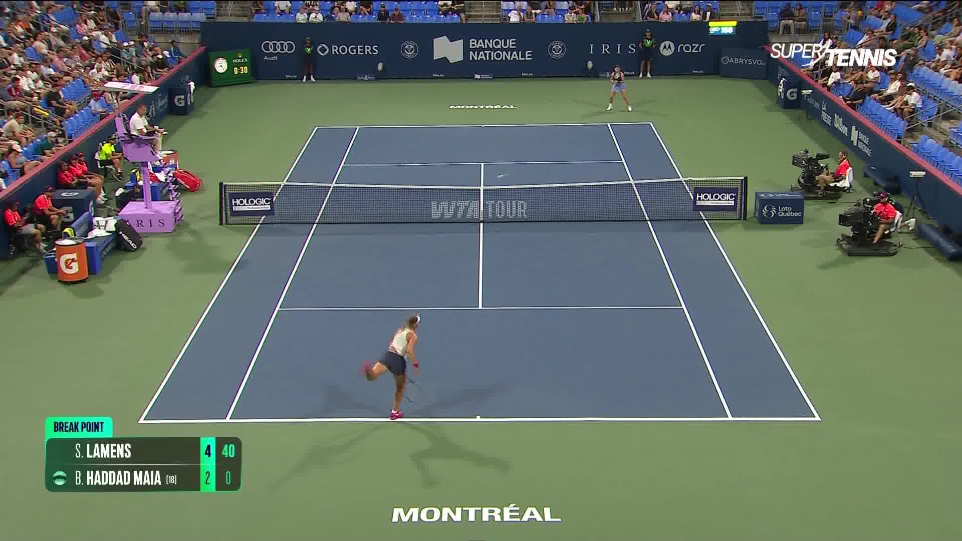 WTA 1000 Montreal, 2°T: Lamens-Haddad Maia