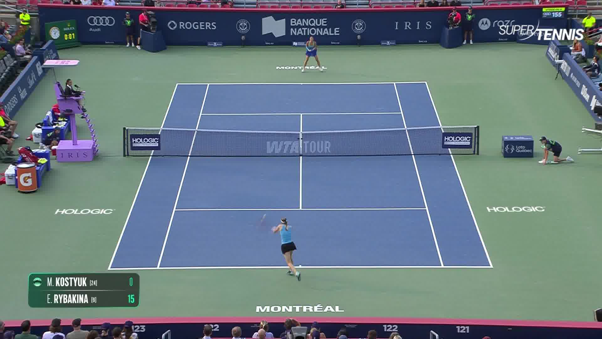 WTA 1000 Montreal, quarti: Rybakina-Kostyuk, gli highlights