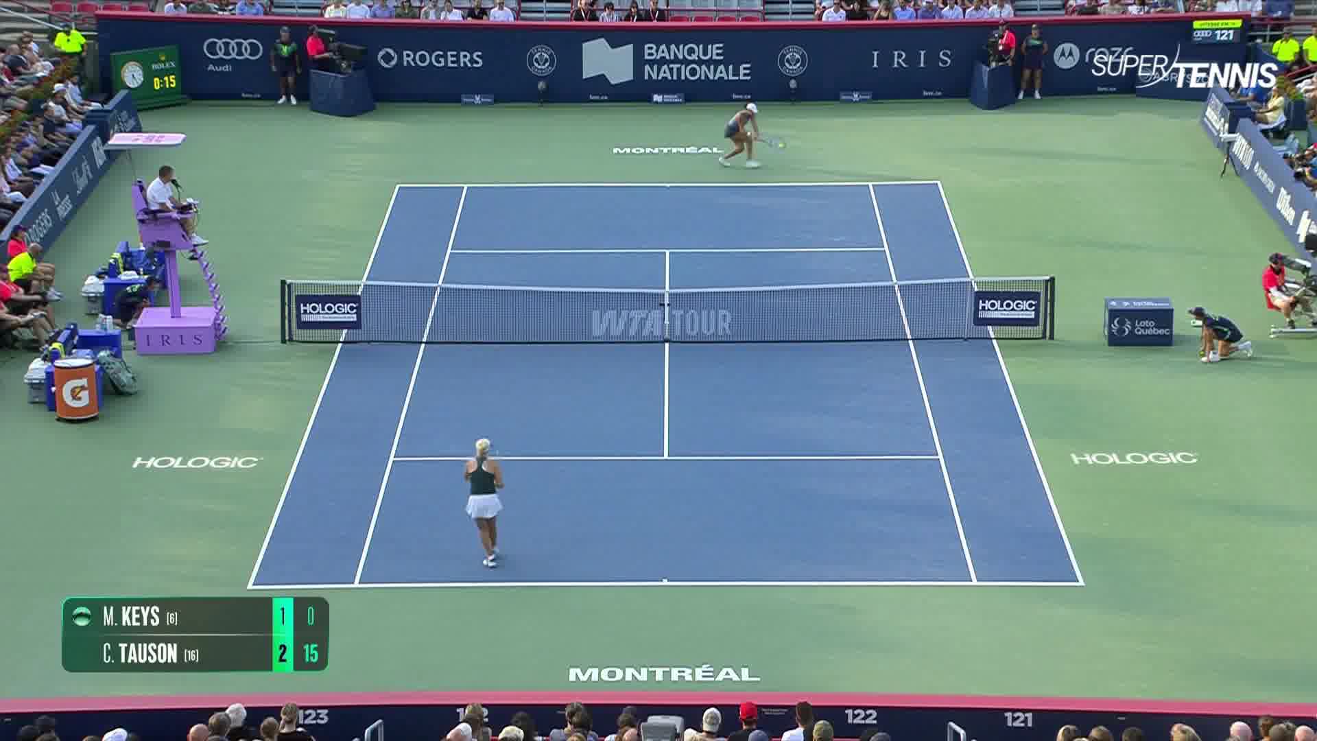 WTA 1000 Montreal, QF: Tauson-Keys, gli highlights