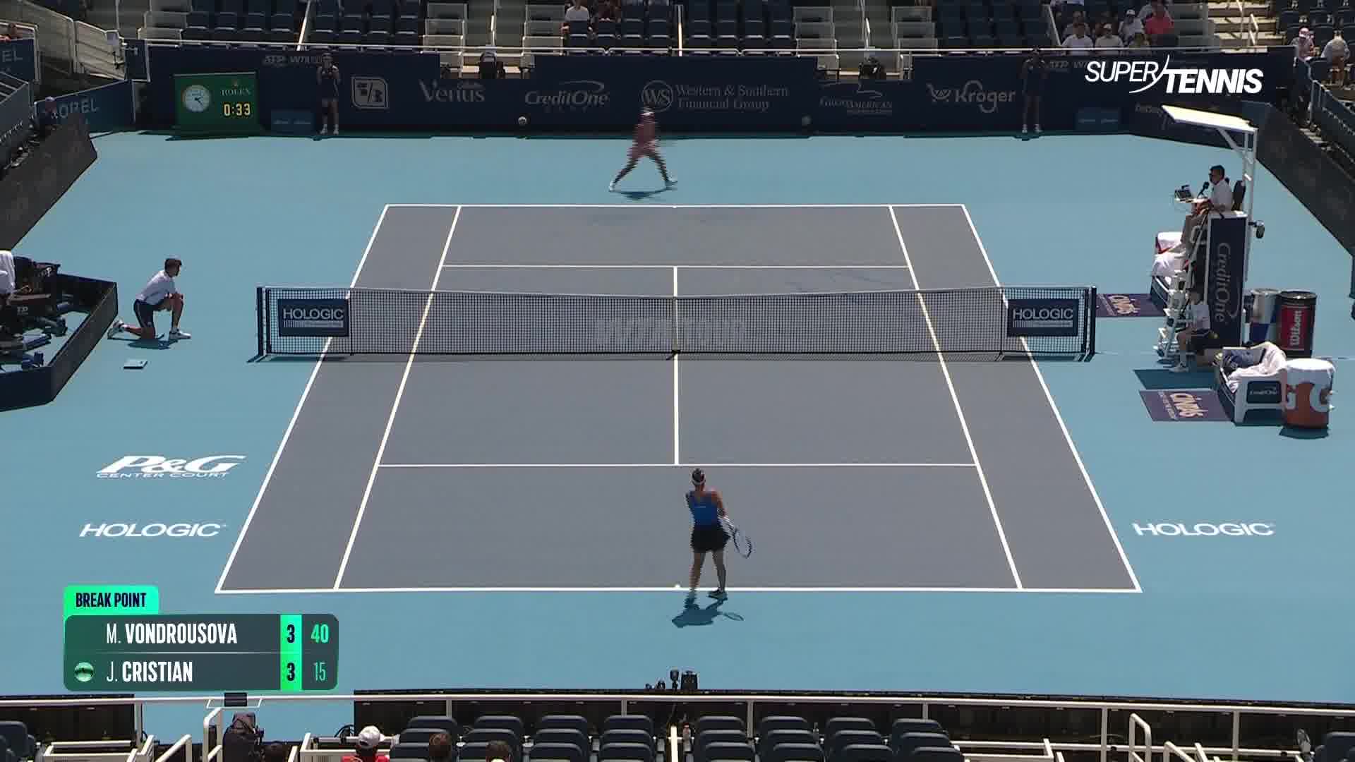 WTA 1000 Cincinnati, 1°T: Vondrousova-Cristian, gli highlights