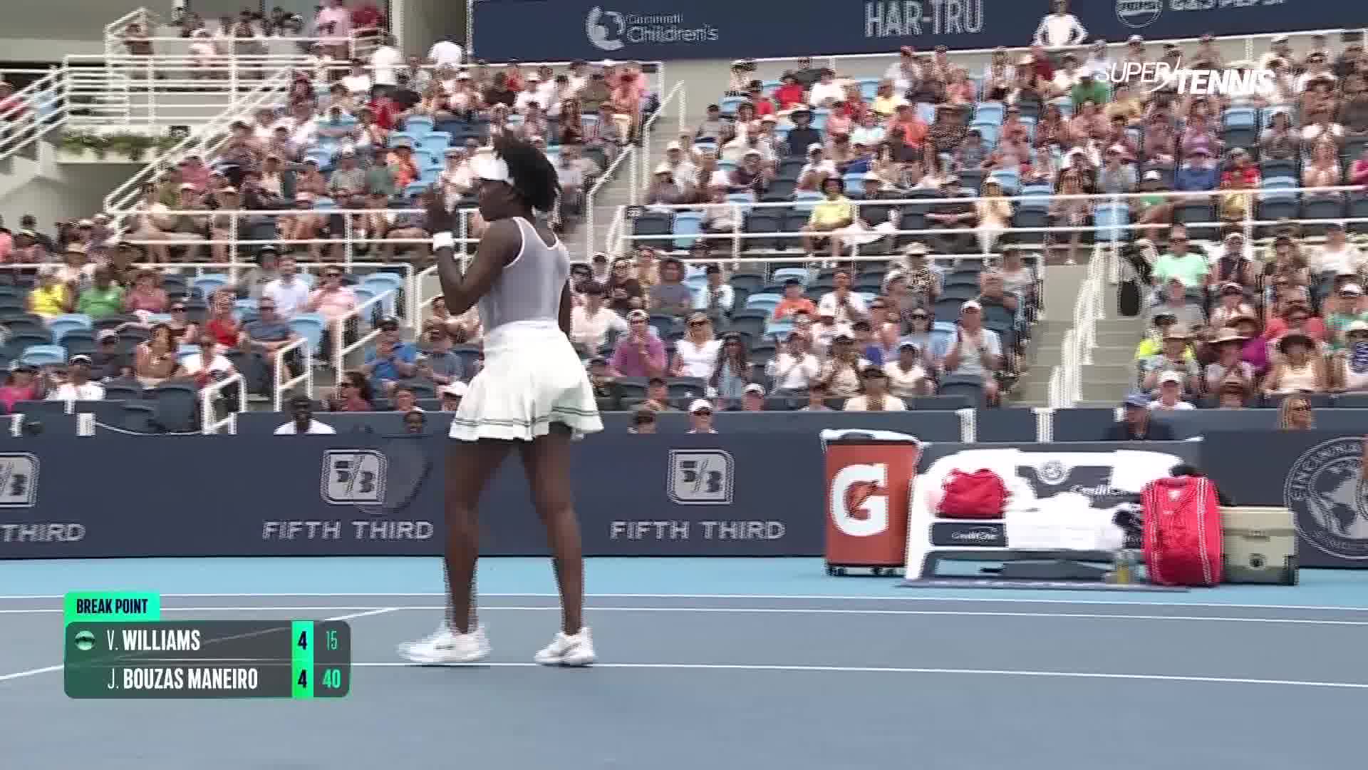 WTA 1000 Cincinnati, 1°T: Bouzas Maneiro-V.Williams, gli highlights