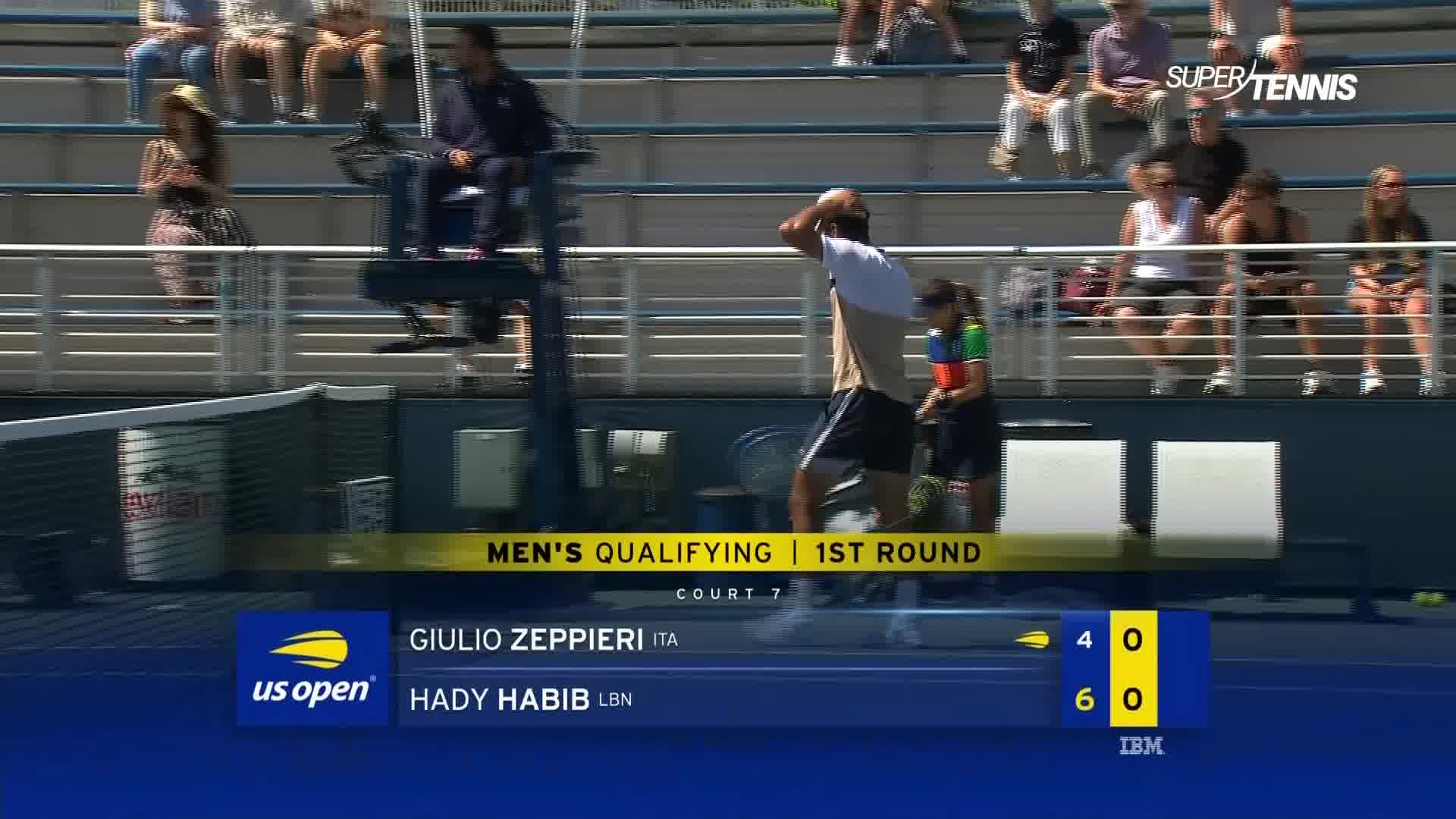 US Open su SuperTennis: il meglio di Zeppieri-Habib
