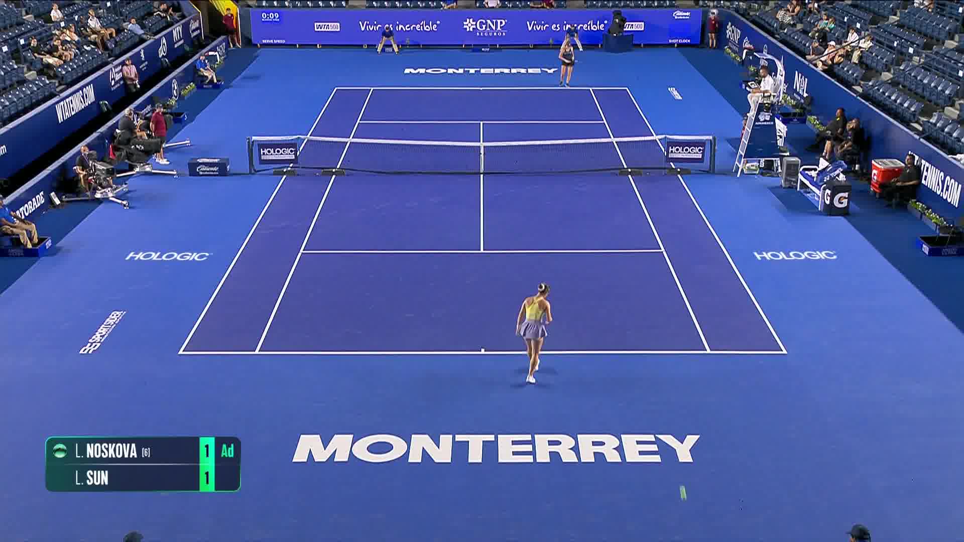 WTA Monterrey 1° turno: highlights Noskova-Sun