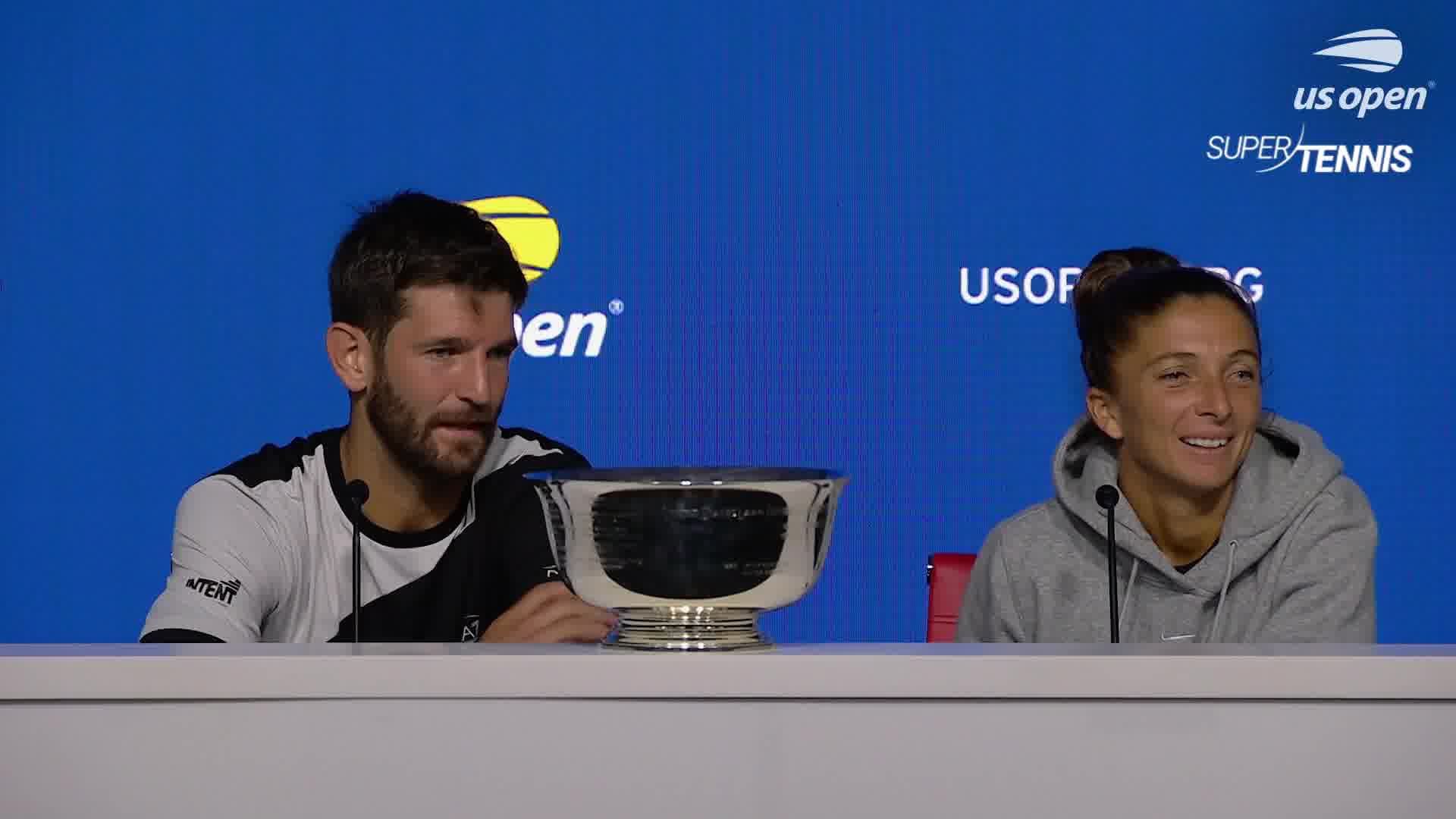 US Open: Errani/Vavassori, la conferenza stampa dopo il trionfo in doppio misto
