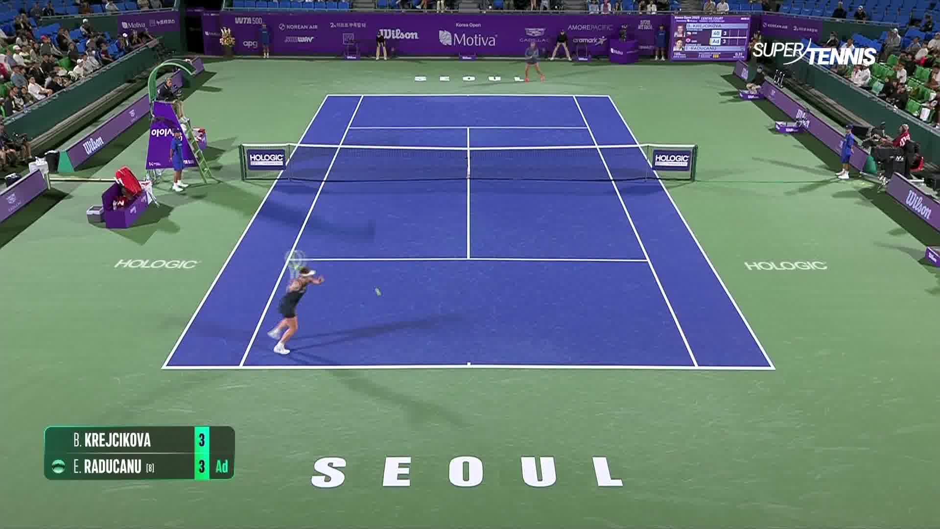 WTA Seoul ottavi: highlights Krejcikova-Raducanu