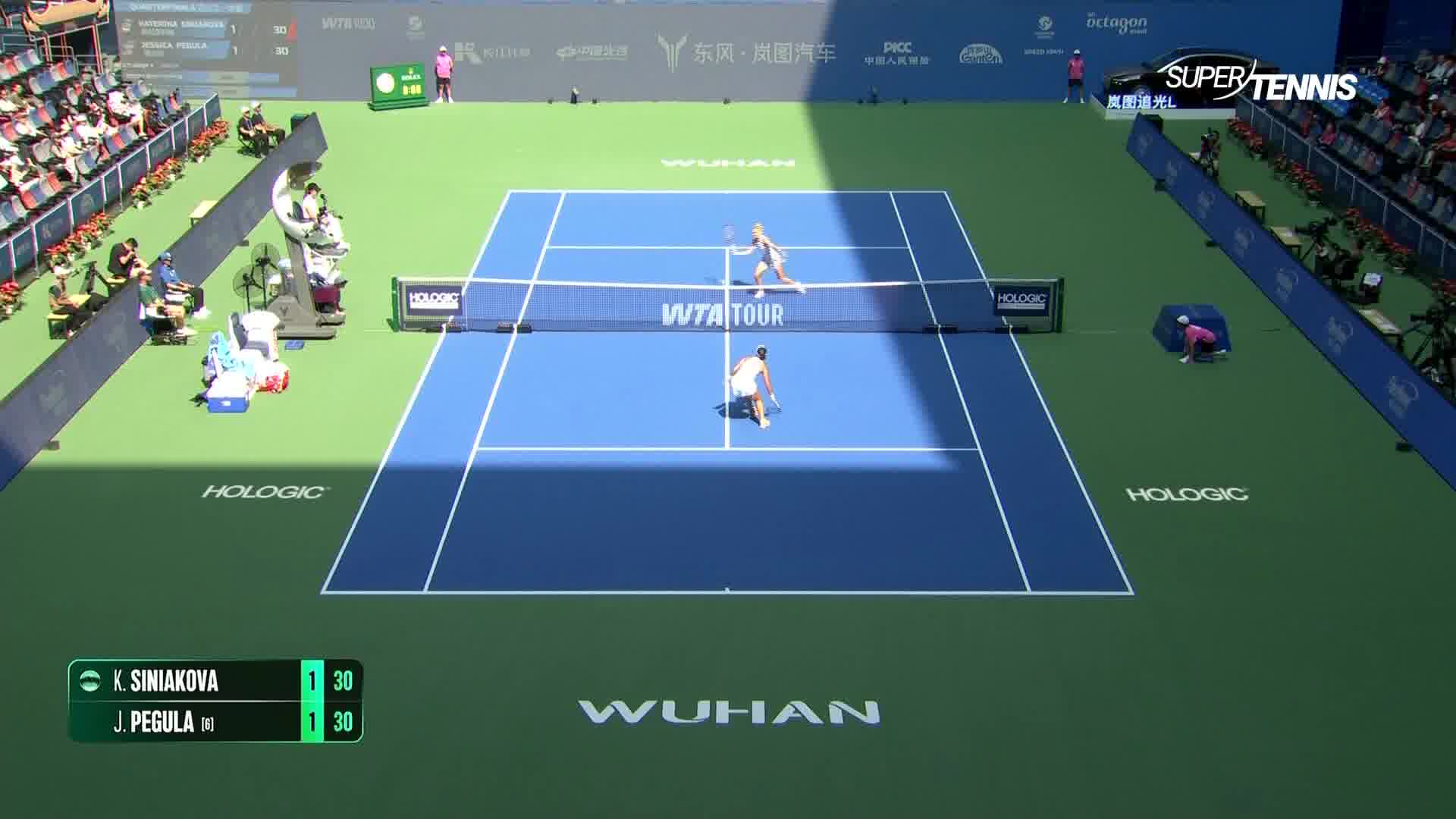 WTA 1000 Wuhan, quarti: Pegula c. Siniakova, gli highlights